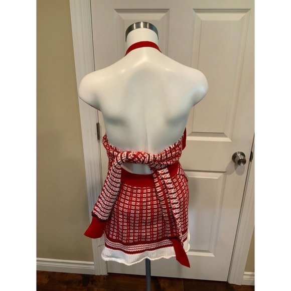 3.1 Phillip Lim Red & White Plaid Knit Jacquard Halter Top, Size S, NWT! $450 - Picture 6 of 7